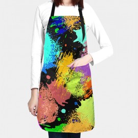 Kawani Artist Art Painting Aprons for Woman with 2 Pockets Polyester Smocks Waterproof Pinafore 28x33 Inch, Art 31, 28x33 Inch