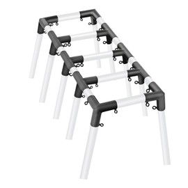 Aoneky 1 Inch Trapezoid Baseball Batting Cage Frame Corner Kit - Batting Cage Connector Kit (55ft Corner Kit without Foot Pad), Black
