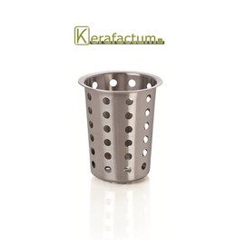Kerafactum® - Round Cutlery Basket for Cutlery and Small Parts Dishwasher Basket Universal Cutlery Holder Cutlery Cup Round Stainless Steel Coarse Mesh - Cutlery Basket