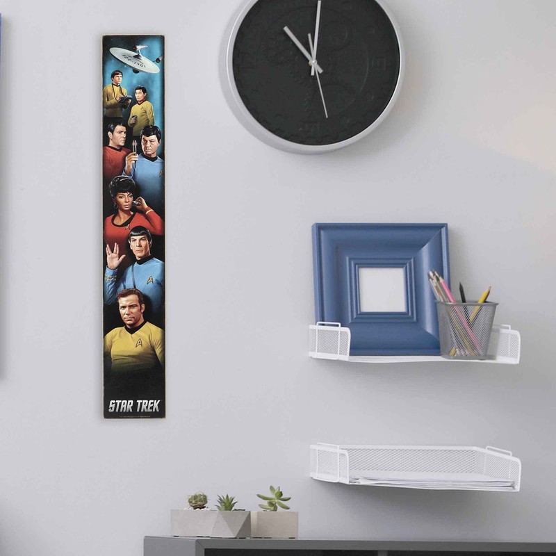 Open Road Brands Star Trek Line-Up Vertical Wood Wall Decor