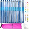 Knitting Needle Set,BCMRUN 22PCS 2mm(B)-8mm(L) Straight Single Pointed Stainless Steel
