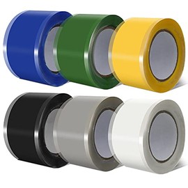 6 Roll Self Fusing Silicone Tape 1 Inch Wide and 5 Feet Long (30 Feet Total) Rubber Flame Retardant High Temperature PVC Tape for Leaks Seal Pipes Repair Tools Electrical Wires Wrap Indoor Outdoor