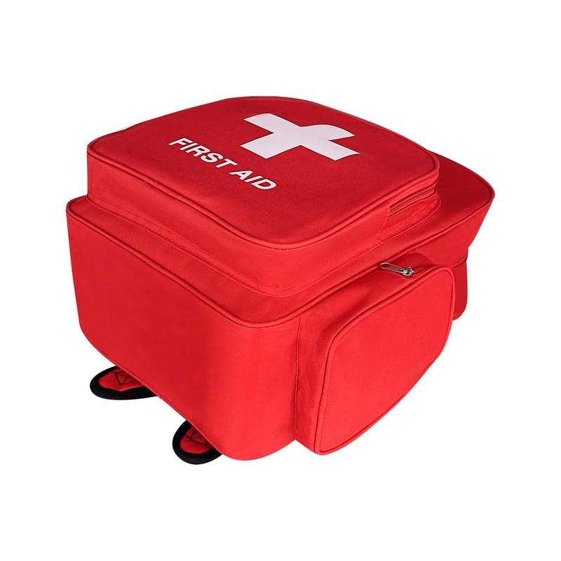 Jipemtra Red Emergency Bag First Aid Backpack Empty Medical First