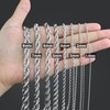 Giftall 2MM Rope Chain Necklace Stainless Steel Twist Rope Chain