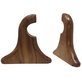 Wooden Drapery Curtain Rod Support Bracket, Up to 2 Inch Rod for 1 Window OR Door | Set of 2 | Galaxy Indiacraft (Natural Rosewood, Upto 2 Inch Drapery Rod)