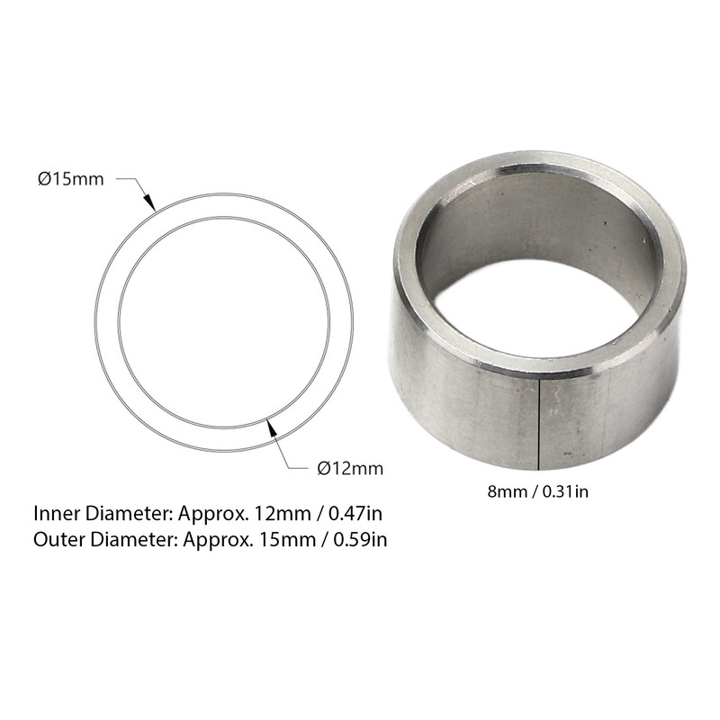10Pcs Washer Spacer 15mm OD 12mm ID Stainless Steel Hardware