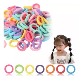 KFMX 100 Ligas Donas Para El Cabello Multicolores Niñas