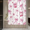 Cute Shower Curtain Pink Bow Fabric Shower Curtains for Bathroom
