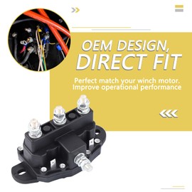 HNeekyr Winch Motor Reversing Solenoid 12V 6 Terminal DC Contactor Relay Switch Intermittent Duty Replaces 24450 214-1211A11 214-1211A11-06 Solenoid Switch Relay