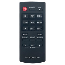 AULCMEET N2QAYB000984 Remote Control Replacement Suitable for Panasonic CD Stereo System SC-PM250 SA-PM250 SB-PM02 SC-PM251 SA-PM251 SC-PM600 SA-PM600 SA-PM250 SC-HC200 SA-HC395 SA-HC395 SA-HC399 7