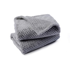 Dog Blanket or Cat Blanket or Pet Blanket, Warm Soft Fuzzy Blankets for Puppy, Small, Medium, Large Dogs or Kitten, Cats, Plush Fleece Throws for Bed, Couch, Sofa, Travel (S/24" x 32", Grey)
