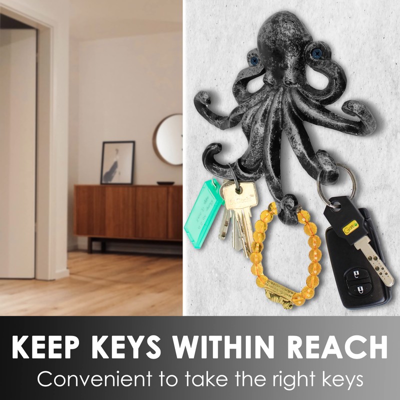 JJ PRIME - Octopus Key Holder for Wall | Animal