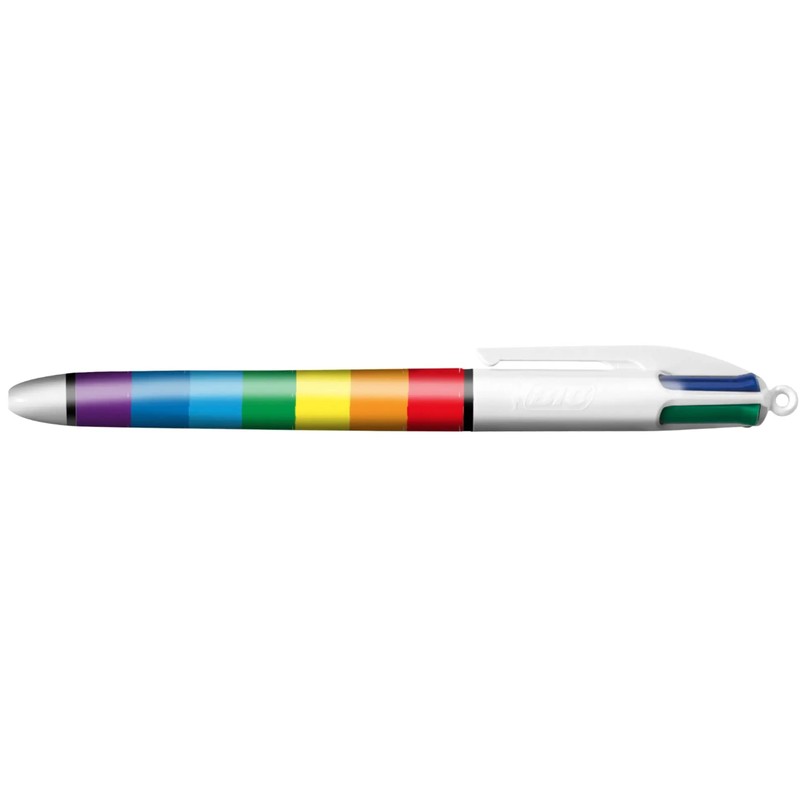 Rainbow BIC 4 Colours in 1 Retractable Ballpoint Pen, Pack