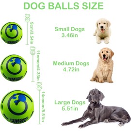 SupaWeiss Giggle Ball for Dogs,9cm/3.54in Interactive Dog Ball,Wobble Giggle Gog Ball,Squeaky Dog Ball,Dog Balls for Exercise & Training for Large,Medium,and Small Dogs