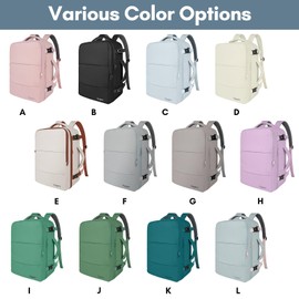 Taygeer Laptop Backpack, Airline Approved Carry On with 17.3 inch Laptop Compartment, TSA Friendly Backpack for Nursing Doctor Business Travel, Travel Daypack for Work Essentials, Peacock Blue