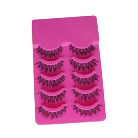 Baluue Handmade Natural False Eyelashes 5 Sets for Glamorous Eyes Natural Look for Parties and Weddings