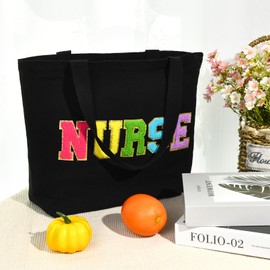 Nurse Bags for Work Nursing Tote Bag Pockets Nurse Accessories Organizing Zip Top Clinical Bag for Nursing Students Women Adults