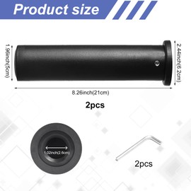 GZhaizhuan Olympic Adapter Sleeve, PP Barbell Adapter Sleeve, Removable Adapter Barbell Bars, Converts 25 mm Bars into 50 mm Bars, with Hex Key Pack of 2