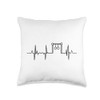 Gymnastic Rings Cardiogram Heart Rate Throw Pillow
