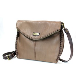 Chala Charming Crossbody Bag Shoulder Handbag With Flap Top and Zipper Brown (Sunflower)