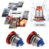 VGOL 2Pcs Red Mushroom Head Button Switch Waterproof Push Button