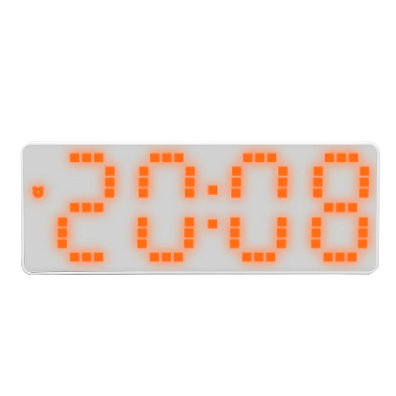 Digital Alarm Clock 3 Levels Brightness Orange Number Desktop LED