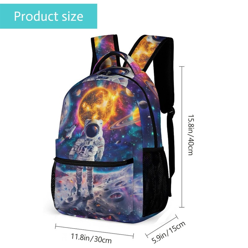 GNEW Space Astronaut Backpack for Boys Space Planet Rocket Solar