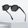 WDZAYXC Retro Chunky Hexagon Sunglasses for Men and Women Trendy