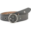 styleBREAKER 03010103 Women's Leather Belt with Rivets and Shiny Surface,