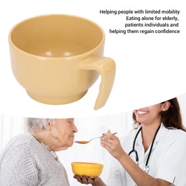 Leak Proof Scoop Bowl with Handle, Melamine Bowl, Adaptive Bowls for Disabled Adults, Disabled, Parkinson's, Stroke, Elderly, Suction Cup