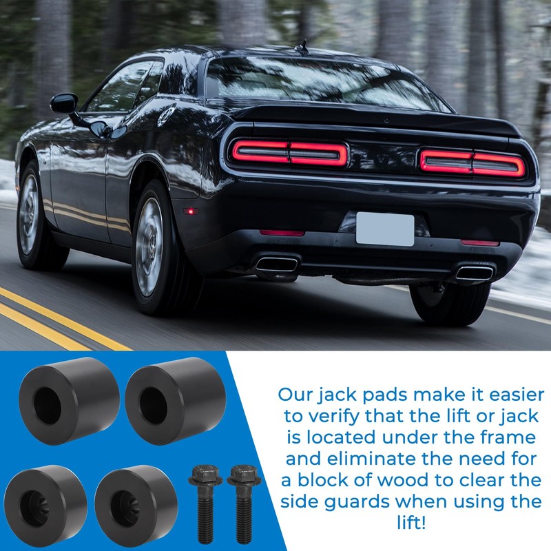 MOTOQUEEN for Challenger Charger HellCat Demon Front and Rear Jack