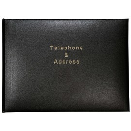 Esposti Telephone and Address Book - 64 pages (128 sides) - Black - (Size 21.5cm x 16cm)