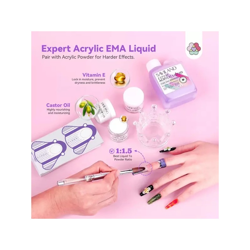 Product Detail Description Reference SAVILAND 아크릴 네일 키트 전문 세트