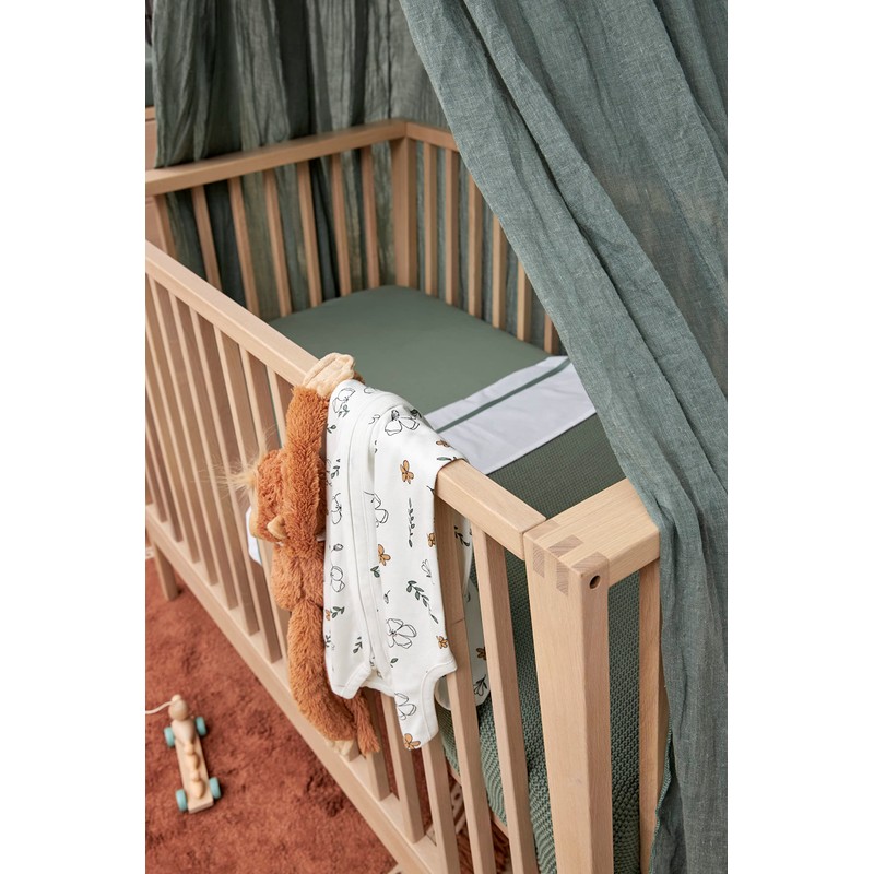 Meyco Baby Plain Fitted Sheet for Cot Bed (Flat Sheet