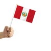 10 PCS Peru Handheld Small Flag, Peruvians Hand held Mini