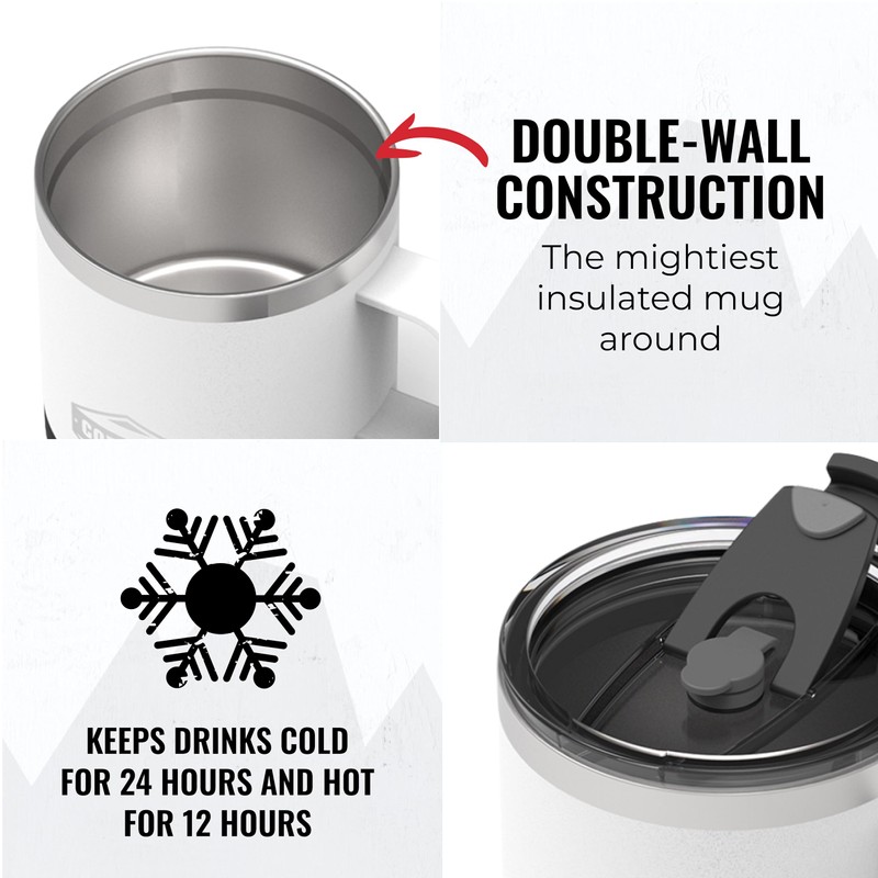 Cordova Outdoors Trailhead Class Camp Mug, Snowcap, 14 oz
