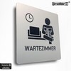 Türschilder24 XXL Door Sign 125 x 125 mm No Entry/Passage/Exit,
