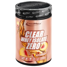 IronMaxx Clear Whey Isolate Zero - Peach IceTea 400g Dose | Klares Molkenprotein-Isolat ohne Zucker | Laktosefreies Clear Protein | Protein Limonade mit fruchtig-erfrischendem Geschmack