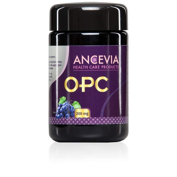 ANCEVIA OPC Grape Seed Extract - 60 Capsules OPC in Glass - Laboratory Tested OPC from French Grapes - 200 mg Pure OPC per Capsule (HPLC)