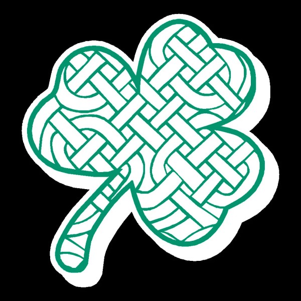 Reflective Celtic Weave Clover / Shamrock Decal Firefighter Fire Helmet