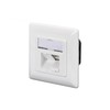 DIGITUS CAT 6 Wall Outlet Flush Mount, White