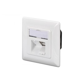 DIGITUS CAT 6 Wall Outlet Flush Mount, White