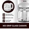 MÜELLERHOME 12-Cup White Coffee Maker - Borosilicate Carafe, Auto-Off, Reusable