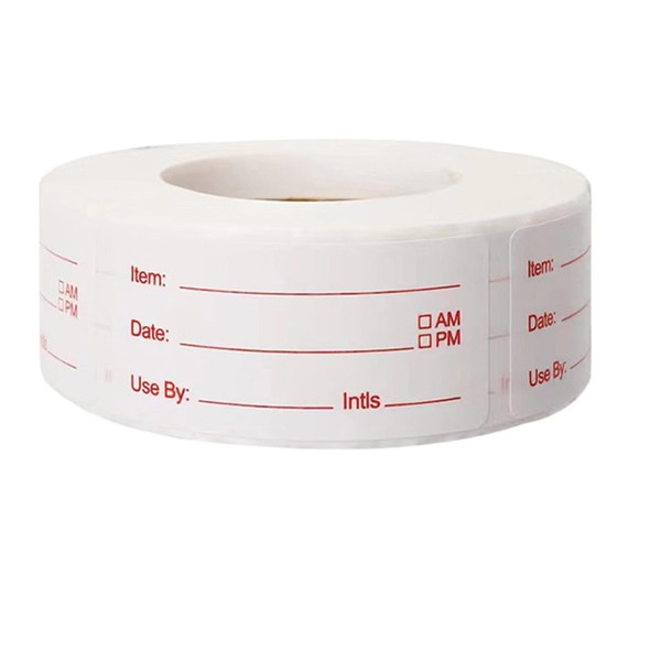 500 Pieces Dissolvable Food Labels,1 x 2inch Food Date Stickers