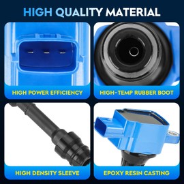 Ignition Coil Pack for 2.5L L4 Nissan Altima 2002-2006, Sentra 2002-2008, X-Trail 2002-2013, UF350 1788319 5C1395 C1398 UF-350 22448-8H315, 4 Pcs