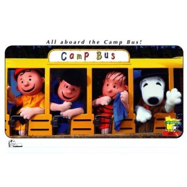 Knott's Camp Snoopy Mall Of America Camp Bus Charlie Brown, Linus, Lucy Postcard