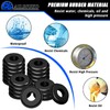 Ailbiuko 50 Pcs Rubber Glad Hand Seals, Black Round Gladhand