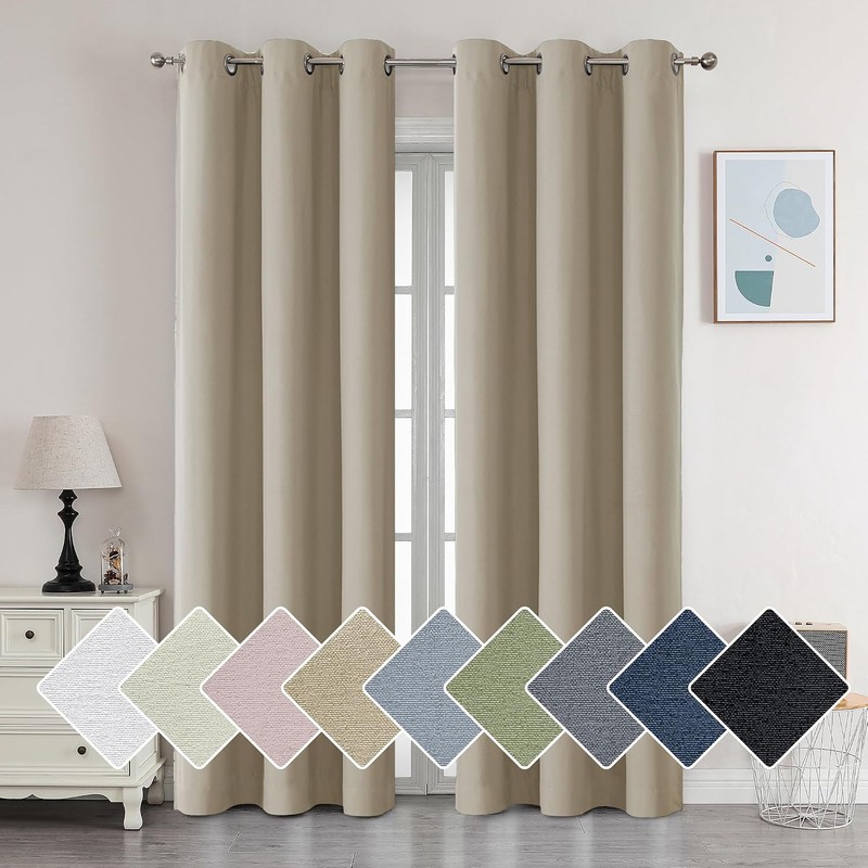 Aiyufeng Nika - Cortinas 100 opacas de 45 pulgadas de