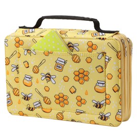 Lbxgap 68 Slots Large Capacity Marker Case Lipstick Organizer with Handy Wrap Portable Multilayer Holder for Marker, Touch Spectrum Noir Paint Sharpie Marker