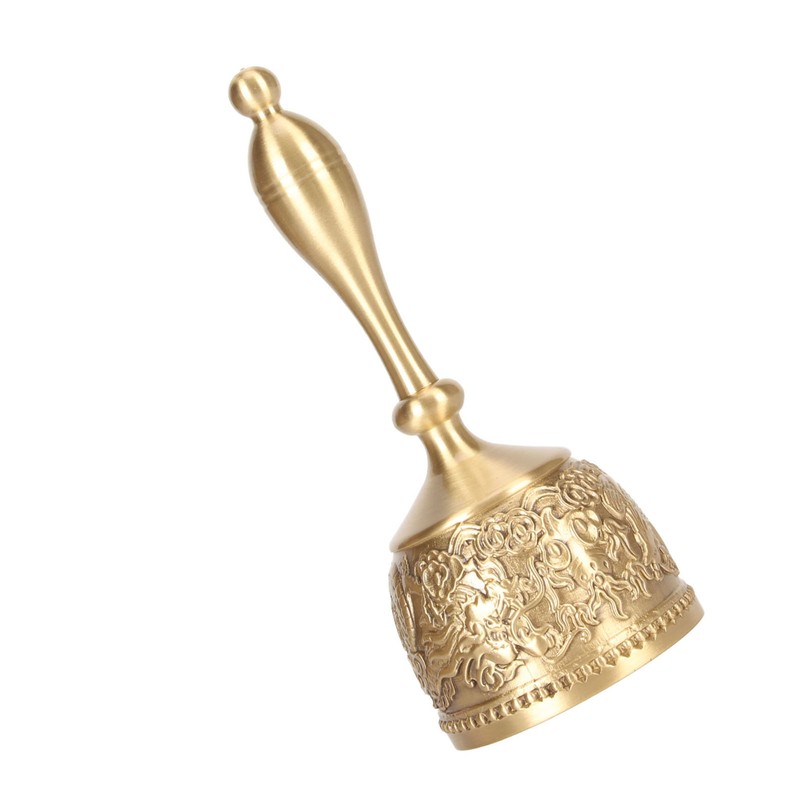 Brass Hand Call Bells Sturdy Handle Loud Ringing Bell for